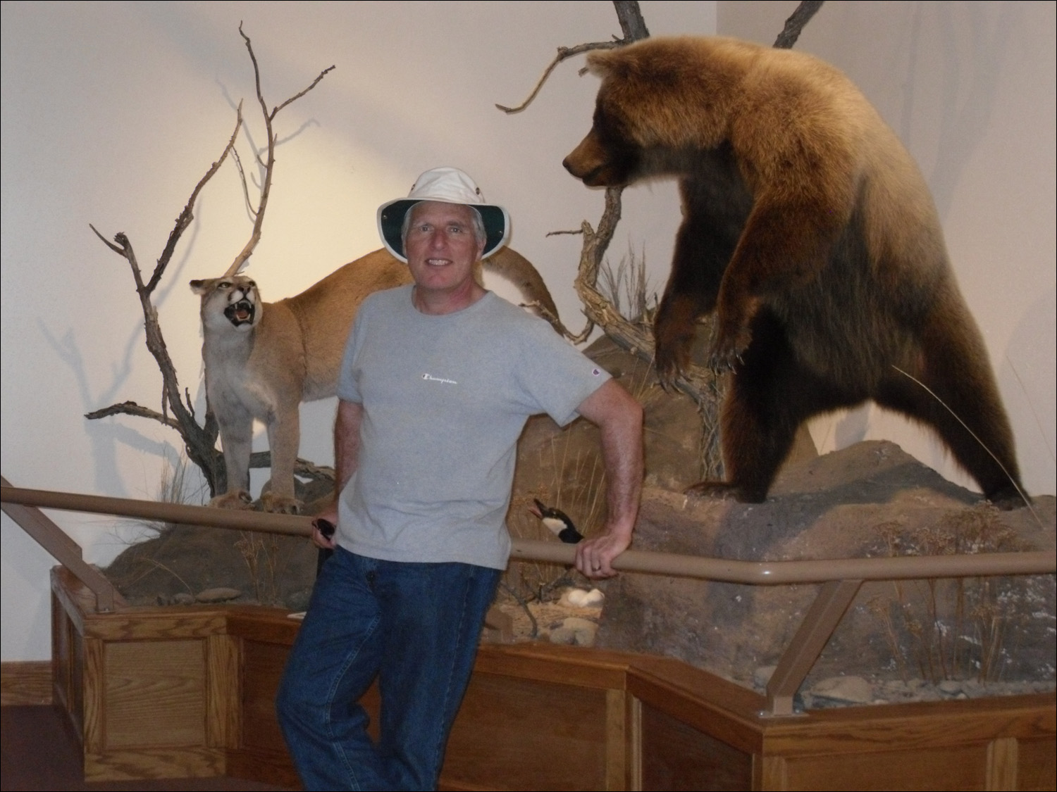 Fort Benton, MT Agriculture Museum-Bob w/lion & bear